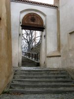 brána na zámeckých schodech